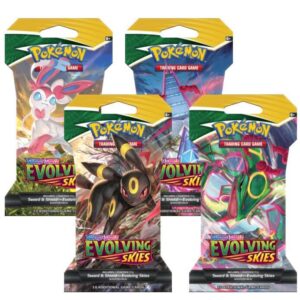 Evolving Skies Sleeved Booster Pack Art Bundle [Set of 4]